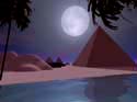 Pyramid And Moon
